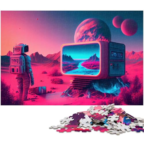 Puzzle 1000 Teile für Erwachsene Vaporwave Retro Vibes Puzzle Wanddekoration Geburtstagsgeschenk Wandkunst (Größe 75 x 50 cm) von zouxangzz