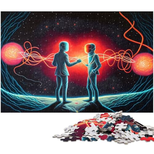 Puzzle 1000 Teile für Erwachsene Weltraum Astronauten Puzzle Lernspiele Weihnachts und Geburtstagsgeschenke für Teenager ab 14 Jahren (Größe 38 x 26 cm) von zouxangzz