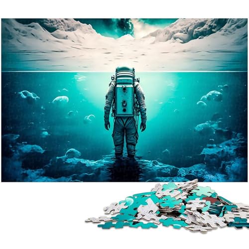Puzzle 1000 Teile für Erwachsene Weltraum Astronauten Puzzle Lernspiele Weihnachts und Geburtstagsgeschenke für Teenager ab 14 Jahren (Größe 75 x 50 cm) von zouxangzz