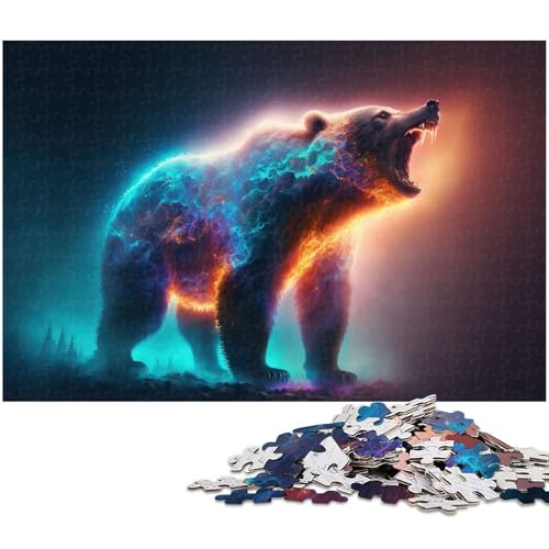 Puzzle 1000 Teile für Erwachsene Wilder Braunbär Puzzle praktisches Spiel ideal für Teenager ab 14 Jahren 1000 Teile (75 x 50 cm) von zouxangzz