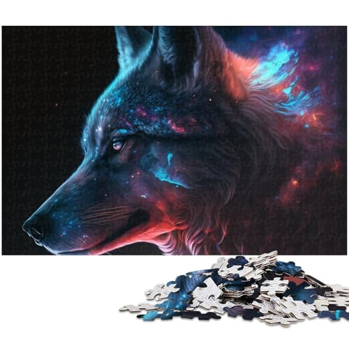 Puzzle 1000 Teile für Erwachsene Wolf Löwe Kunstpuzzle Lernspiele Weihnachts und Geburtstagsgeschenke für Teenager ab 14 Jahren (Größe 75 x 50 cm) von zouxangzz