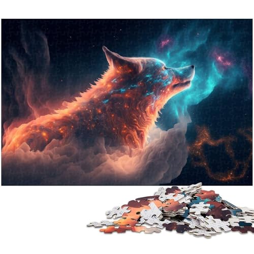 Puzzle 1000 Teile für Erwachsene Wolf Puzzle Lernspiele Weihnachts und Geburtstagsgeschenke für Teenager ab 14 Jahren (Größe 75 x 50 cm) von zouxangzz