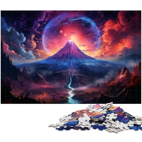 Puzzle 1000 Teile für Erwachsene bunter Berg Fuji14 Puzzle Wanddekoration Geburtstagsgeschenk Wandkunst 1000 Teile (75 x 50 cm) von zouxangzz