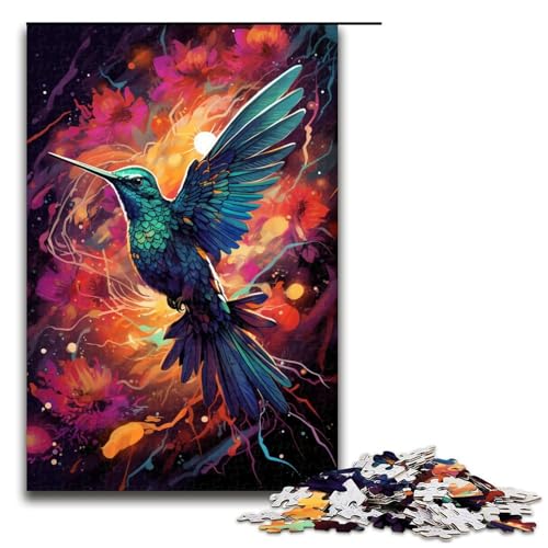 Puzzle 1000 Teile für Erwachsene buntes Kolibri Puzzle praktisches Spiel einzigartige Heimdekoration und Geschenke 75 x 50 cm von zouxangzz
