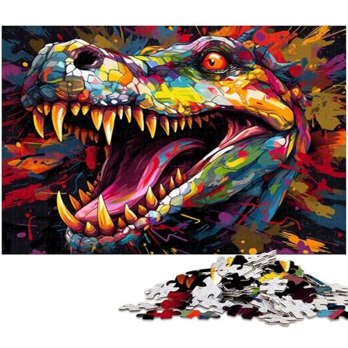 Puzzle 1000 Teile für Erwachsene buntes Krokodil Puzzle Wanddekoration tolles Geschenk für Teenager ab 14 Jahren 1000 PCS (38 x 26 cm) von zouxangzz