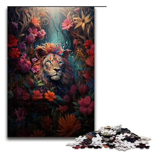 Puzzle 1000 Teile für Erwachsene buntes Löwen Puzzle praktisches Spiel einzigartige Heimdekoration und Geschenke 75 x 50 cm von zouxangzz