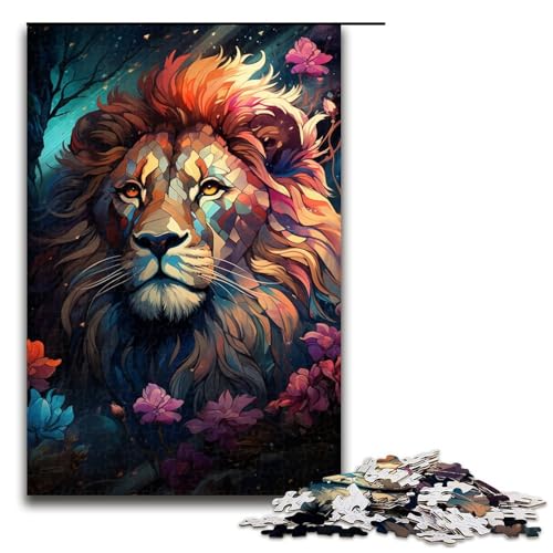 Puzzle 1000 Teile für Erwachsene buntes Löwen Puzzle praktisches Spiel einzigartige Heimdekoration und Geschenke 75 x 50 cm von zouxangzz