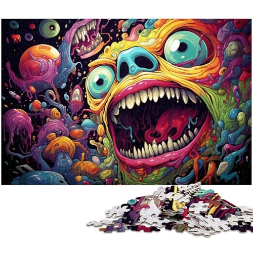 Puzzle 1000 Teile für Erwachsene buntes Monster Puzzle Wanddekoration tolles Geschenk für Teenager ab 14 Jahren 1000 PCS (75 x 50 cm) von zouxangzz