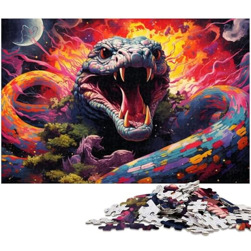 Puzzle 1000 Teile für Erwachsene buntes Python Puzzle Lernspiele Weihnachts und Geburtstagsgeschenke für Teenager ab 14 Jahren 1000 Teile (38 x 26 cm) von zouxangzz
