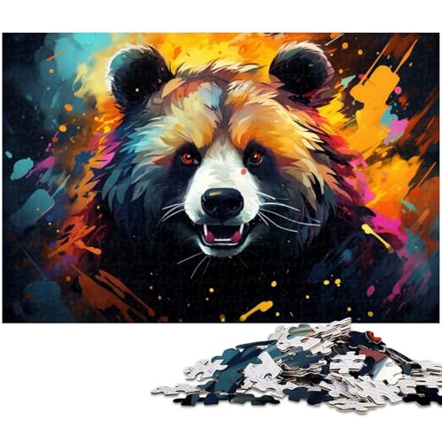 Puzzle 1000 Teile für Erwachsene buntes Tier Panda Puzzle Lernspiele Weihnachts und Geburtstagsgeschenke für Teenager ab 14 Jahren 1000 PCS (75 x 50 cm) von zouxangzz