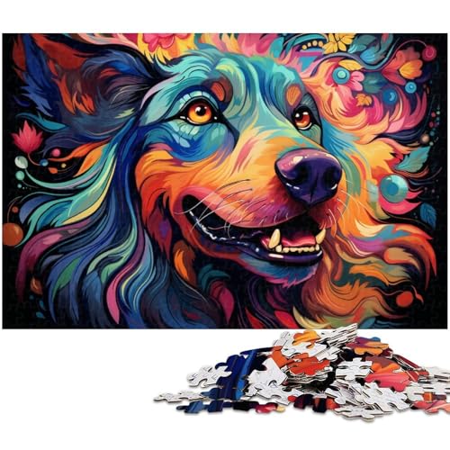 Puzzle 1000 Teile für Erwachsene buntes Tier und Hundepuzzle Lernspiele Weihnachts und Geburtstagsgeschenke für Teenager ab 14 Jahren 1000 PCS (75 x 50 cm) von zouxangzz