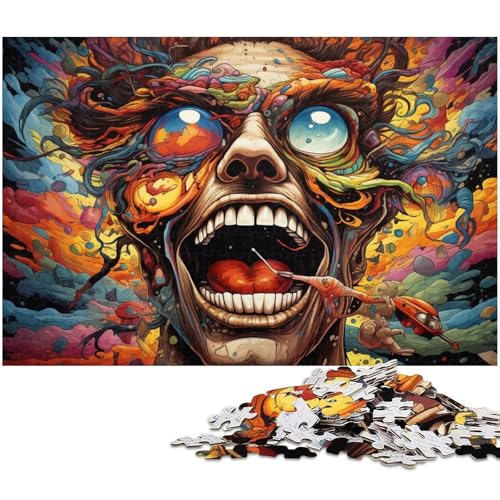 Puzzle 1000 Teile für Erwachsene buntes bionisches Malkunst Puzzle Lernspiele Weihnachts und Geburtstagsgeschenke für Teenager ab 14 Jahren 1000 Teile (38 x 26 cm) von zouxangzz