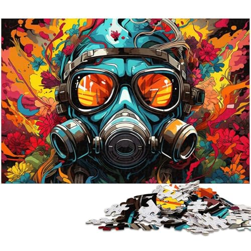 Puzzle 1000 Teile für Erwachsene buntes psychedelisches Gasmasken Puzzle Lernspiele Weihnachts und Geburtstagsgeschenke für Teenager ab 14 Jahren 1000 Teile (38 x 26 cm) von zouxangzz