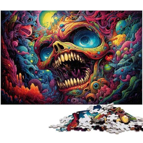 Puzzle 1000 Teile für Erwachsene buntes psychedelisches Monster Puzzle praktisches Spiel ideal für Teenager ab 14 Jahren 1000 Teile (75 x 50 cm) von zouxangzz
