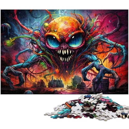 Puzzle 1000 Teile für Erwachsene buntes psychedelisches Spinnenpuzzle Lernspiele Weihnachts und Geburtstagsgeschenke für Teenager ab 14 Jahren 1000 Teile (38 x 26 cm) von zouxangzz
