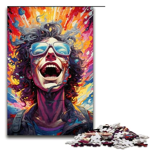 Puzzle 1000 Teile für Erwachsene farbenfrohe Psychedelia für Schnee Abenteurer Puzzle praktisches Spiel einzigartige Heimdekoration und Geschenke 75 x 50 cm von zouxangzz