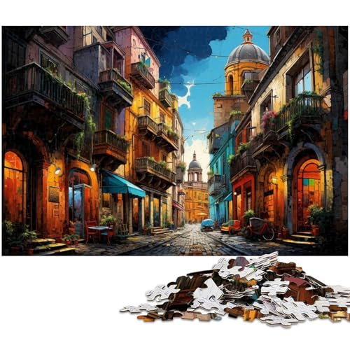 Puzzle 1000 Teile für Erwachsene farbenfrohe Psychedelia im historischen Zentrum von Napur Lernspiele Weihnachts und Geburtstagsgeschenke für Teenager ab 14 Jahren 1000 Teile (75 x 50 cm) von zouxangzz
