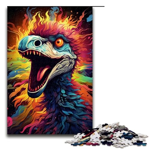 Puzzle 1000 Teile für Erwachsene farbenfrohe Psychedelie wunderschöner Tiere Puzzle praktisches Spiel einzigartige Heimdekoration und Geschenke 75 x 50 cm von zouxangzz