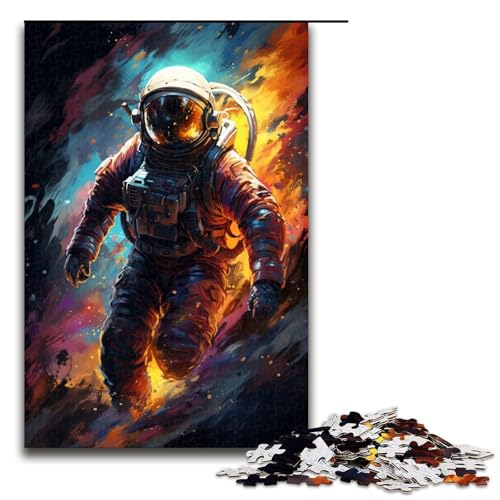 Puzzle 1000 Teile für Erwachsene farbenfrohes Fantasy Astronauten Puzzle praktisches Spiel einzigartige Heimdekoration und Geschenke 75 x 50 cm von zouxangzz