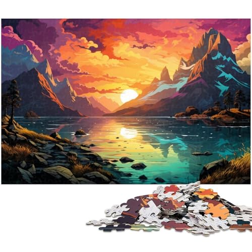 Puzzle 1000 Teile für Erwachsene farbenfrohes Kunst Landschaftsgemälde Lernspiele Weihnachts und Geburtstagsgeschenke für Teenager ab 14 Jahren 1000 PCS (75 x 50 cm) von zouxangzz