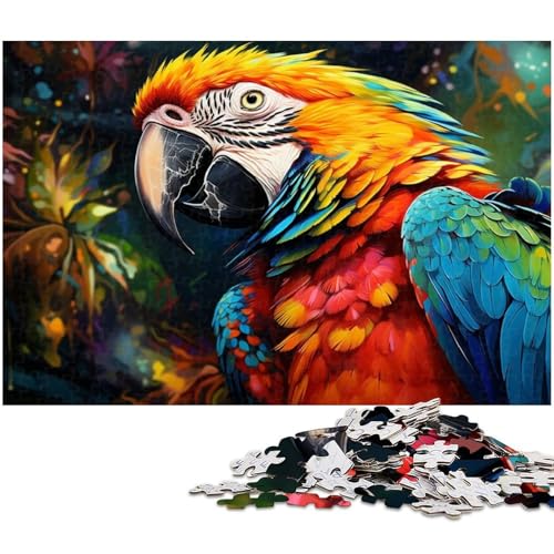 Puzzle 1000 Teile für Erwachsene farbenfrohes Papageien Puzzle Wanddekoration tolles Geschenk für Teenager ab 14 Jahren 1000 PCS (38 x 26 cm) von zouxangzz