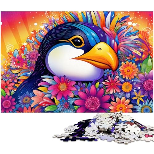 Puzzle 1000 Teile für Erwachsene farbenfrohes Pinguin Puzzle Lernspiele Weihnachts und Geburtstagsgeschenke für Teenager ab 14 Jahren (Größe 75 x 50 cm) von zouxangzz