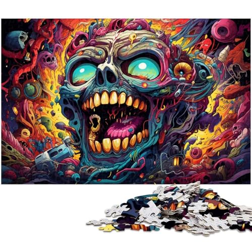 Puzzle 1000 Teile für Erwachsene farbenfrohes dämonisches Kunstpuzzle Lernspiele Weihnachts und Geburtstagsgeschenke für Teenager ab 14 Jahren 1000 Teile (75 x 50 cm) von zouxangzz
