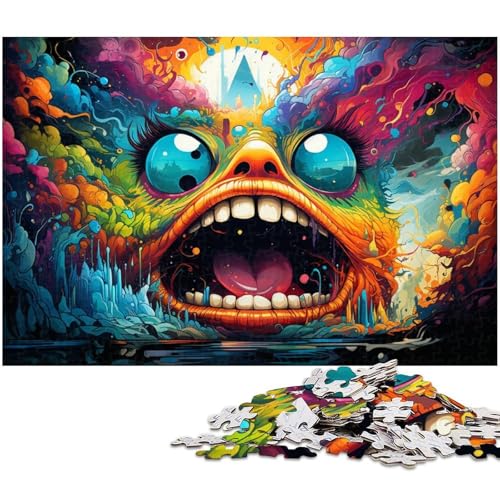 Puzzle 1000 Teile für Erwachsene farbenfrohes süßes Monster Puzzle praktisches Spiel ideal für Teenager ab 14 Jahren 1000 Teile (75 x 50 cm) von zouxangzz