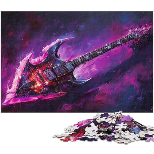 Puzzle 1000 Teile für Erwachsene nach Farbe Gitarrenpuzzle für Erwachsene Papierpuzzle Lernspiel (Größe 38 x 26 cm) von zouxangzz