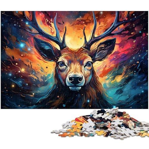 Puzzle 1000 Teile für Erwachsene nach Farbe Sikahirsch Puzzle für Erwachsene Holzpuzzle Lernspiel 1000 PCS (75 x 50 cm) von zouxangzz