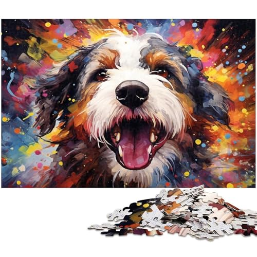 Puzzle 1000 Teile für Erwachsene niedlicher Schäferhund Lernspiele Weihnachts und Geburtstagsgeschenke für Teenager ab 14 Jahren 1000 Teile (38 x 26 cm) von zouxangzz