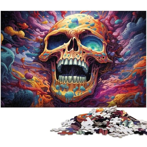 Puzzle 1000 Teile für Erwachsene riesiges Totenkopf Puzzle Lernspiele Weihnachts und Geburtstagsgeschenke für Teenager ab 14 Jahren 1000 Teile (38 x 26 cm) von zouxangzz