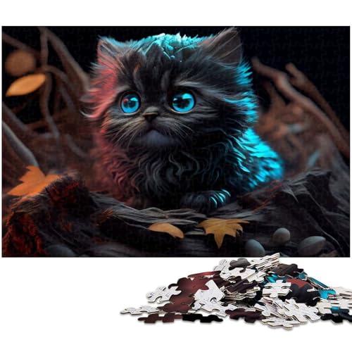 Puzzle 1000 Teile für Erwachsene süßes Katzen Puzzle Lernspiele Weihnachts und Geburtstagsgeschenke für Teenager ab 14 Jahren 1000 Teile (38 x 26 cm) von zouxangzz