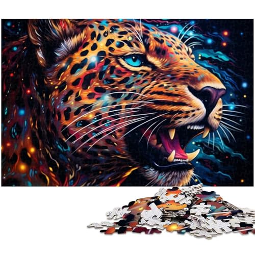 Puzzle 1000 Teile für Erwachsene von African Leopard Puzzle für Erwachsene Holzpuzzle Lernspiel (Größe 75 x 50 cm) von zouxangzz