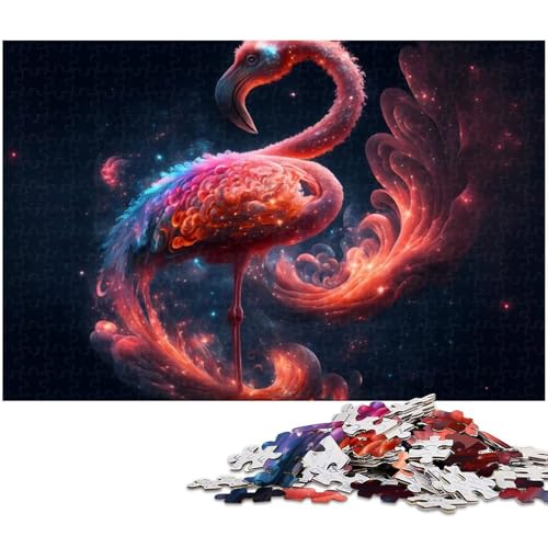 Puzzle 1000 Teile für Erwachsene von Animal Flamingos Puzzle für Erwachsene Papierpuzzle Lernspiel 1000 PCS (38 x 26 cm) von zouxangzz