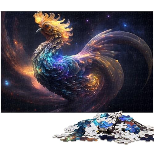 Puzzle 1000 Teile für Erwachsene von Animal Rooster Puzzle für Erwachsene Holzpuzzle Lernspiel 1000 PCS (75x50cm) von zouxangzz