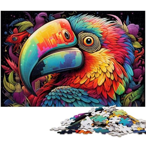 Puzzle 1000 Teile für Erwachsene von Animal Tukane Puzzle für Erwachsene Holzpuzzle Lernspiel (Größe 75 x 50 cm) von zouxangzz