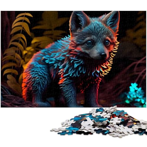 Puzzle 1000 Teile für Erwachsene von Animal Wolf Puzzle für Erwachsene Holzpuzzle Lernspiel 1000 PCS (75x50cm) von zouxangzz