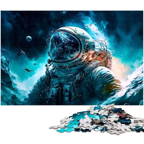Puzzle 1000 Teile für Erwachsene von Astronaut Puzzle für Erwachsene Holzpuzzle Lernspiel (Größe 75 x 50 cm) von zouxangzz