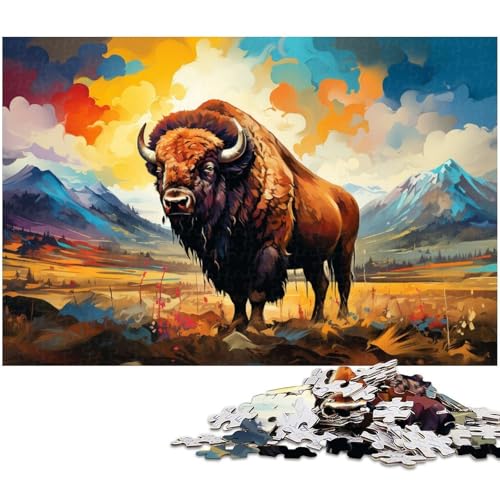 Puzzle 1000 Teile für Erwachsene von Bison Puzzle für Erwachsene Holzpuzzle Lernspiel 1000 PCS (75x50cm) von zouxangzz