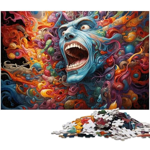 Puzzle 1000 Teile für Erwachsene von Bizarre Fantasy Art Puzzle für Erwachsene Holzpuzzle Lernspiel 1000 PCS (75x50cm) von zouxangzz