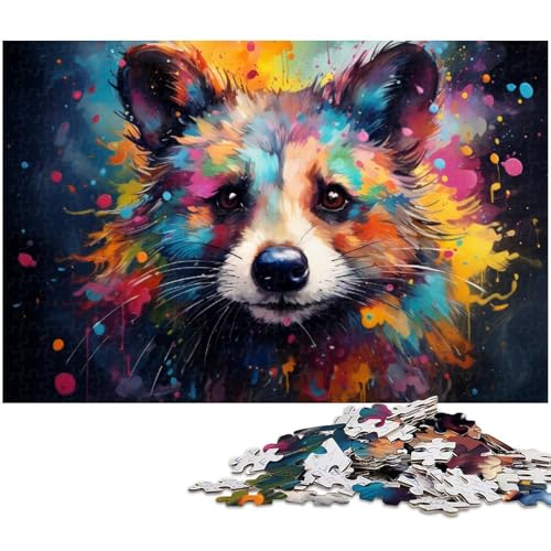 Puzzle 1000 Teile für Erwachsene von Buntes süßes Erdmännchen Puzzle für Erwachsene Holzpuzzle Lernspiel 1000 Teile (75 x 50 cm) von zouxangzz