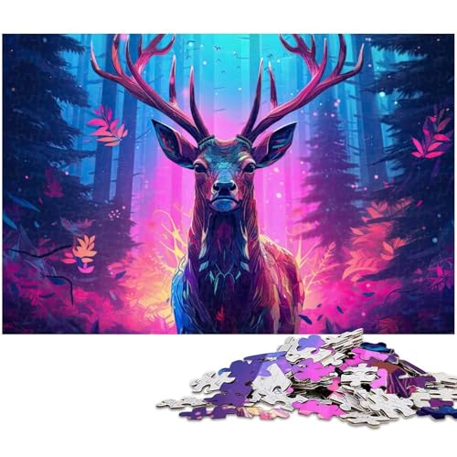 Puzzle 1000 Teile für Erwachsene von Camouflage Reindeer Puzzle für Erwachsene Holzpuzzle Lernspiel 1000 PCS (75x50cm) von zouxangzz