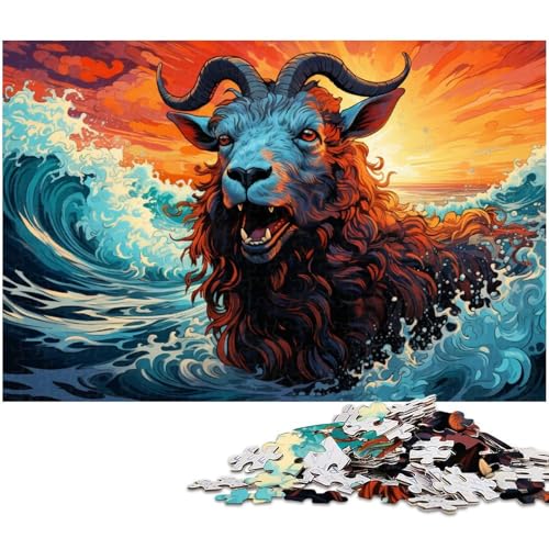 Puzzle 1000 Teile für Erwachsene von Colored Goat Puzzle für Erwachsene Holzpuzzle Lernspiel 1000 Teile (75 x 50 cm) von zouxangzz