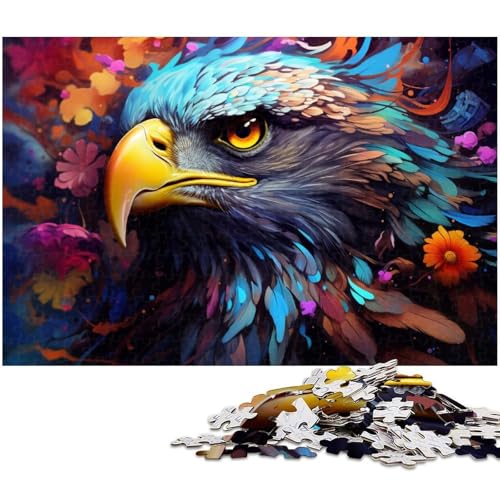 Puzzle 1000 Teile für Erwachsene von Colorful Eagle Painting Puzzle für Erwachsene Holzpuzzle Lernspiel 1000 PCS (75x50cm) von zouxangzz