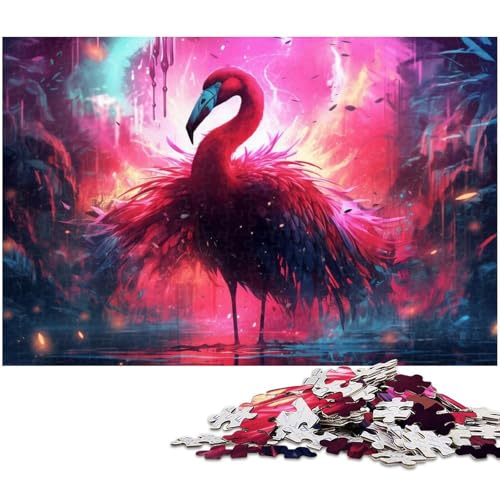 Puzzle 1000 Teile für Erwachsene von Colorful Flamingo Puzzle für Erwachsene Papierpuzzle Lernspiel 1000 PCS (38x26cm) von zouxangzz