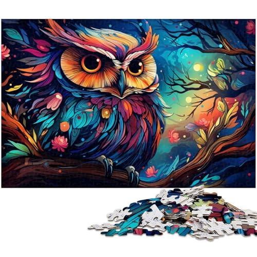 Puzzle 1000 Teile für Erwachsene von Colorful Owl Puzzle für Erwachsene Holzpuzzle Lernspiel 1000 Stück (75 x 50 cm) von zouxangzz