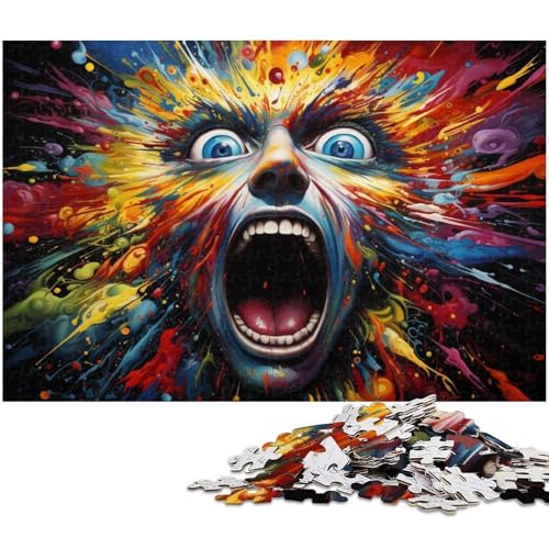 Puzzle 1000 Teile für Erwachsene von Colorful Psychedelic Art Puzzle für Erwachsene Papierpuzzle Lernspiel 1000 PCS (38x26cm) von zouxangzz