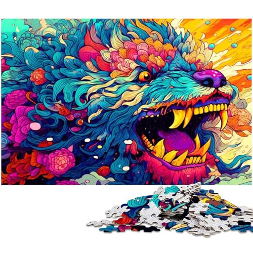 Puzzle 1000 Teile für Erwachsene von Dragon Puzzle für Erwachsene Papierpuzzle Lernspiel (Größe 38 x 26 cm) von zouxangzz