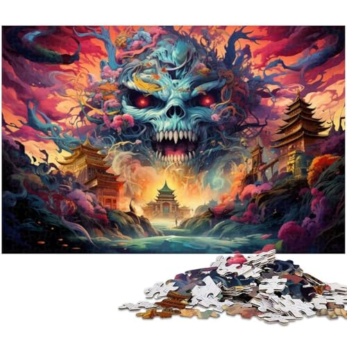 Puzzle 1000 Teile für Erwachsene von Fantasy Bunte japanische Monster Puzzle für Erwachsene Holzpuzzle Lernspiel 1000 PCS (75x50cm) von zouxangzz